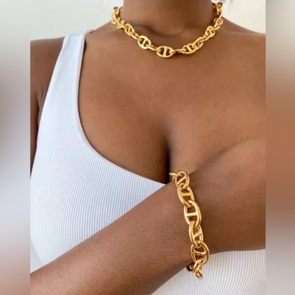 OMA the Label NWT The Abuja Gold Link Bracelet - Picture 3 of 8